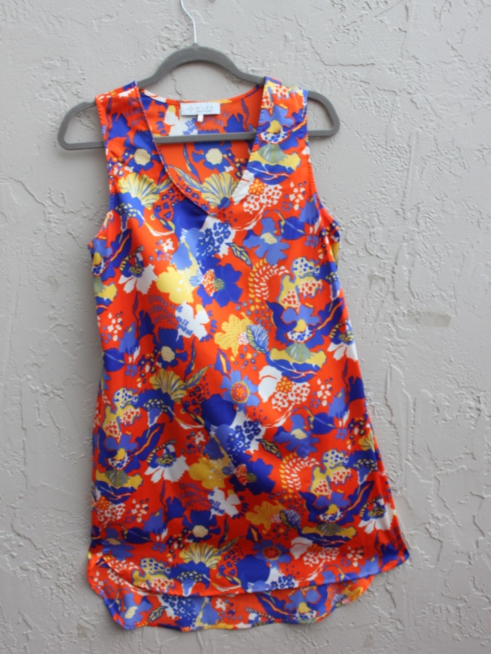 Flower Print Satin Dress